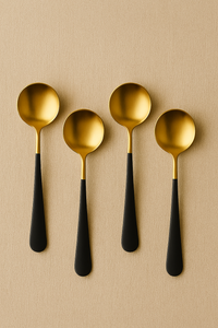 Glam Four-Piece Dessert Spoon Set