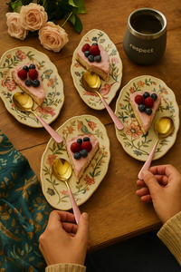 Glam Four-Piece Dessert Spoon Set