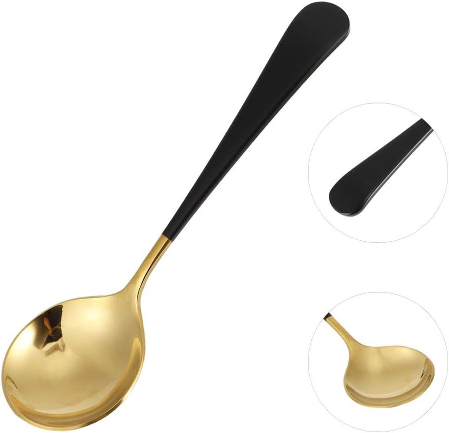 Glam Four-Piece Dessert Spoon Set