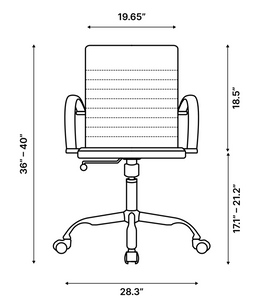 Ergo black office chair, medium, chrome base