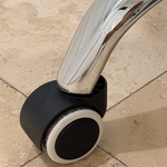 Load image into Gallery viewer, Chrome Office Chair Base with Smooth Rolling Caster Wheel

