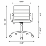 Load image into Gallery viewer, Mid-Century Modern Office Chair Dimensions and Measurements
