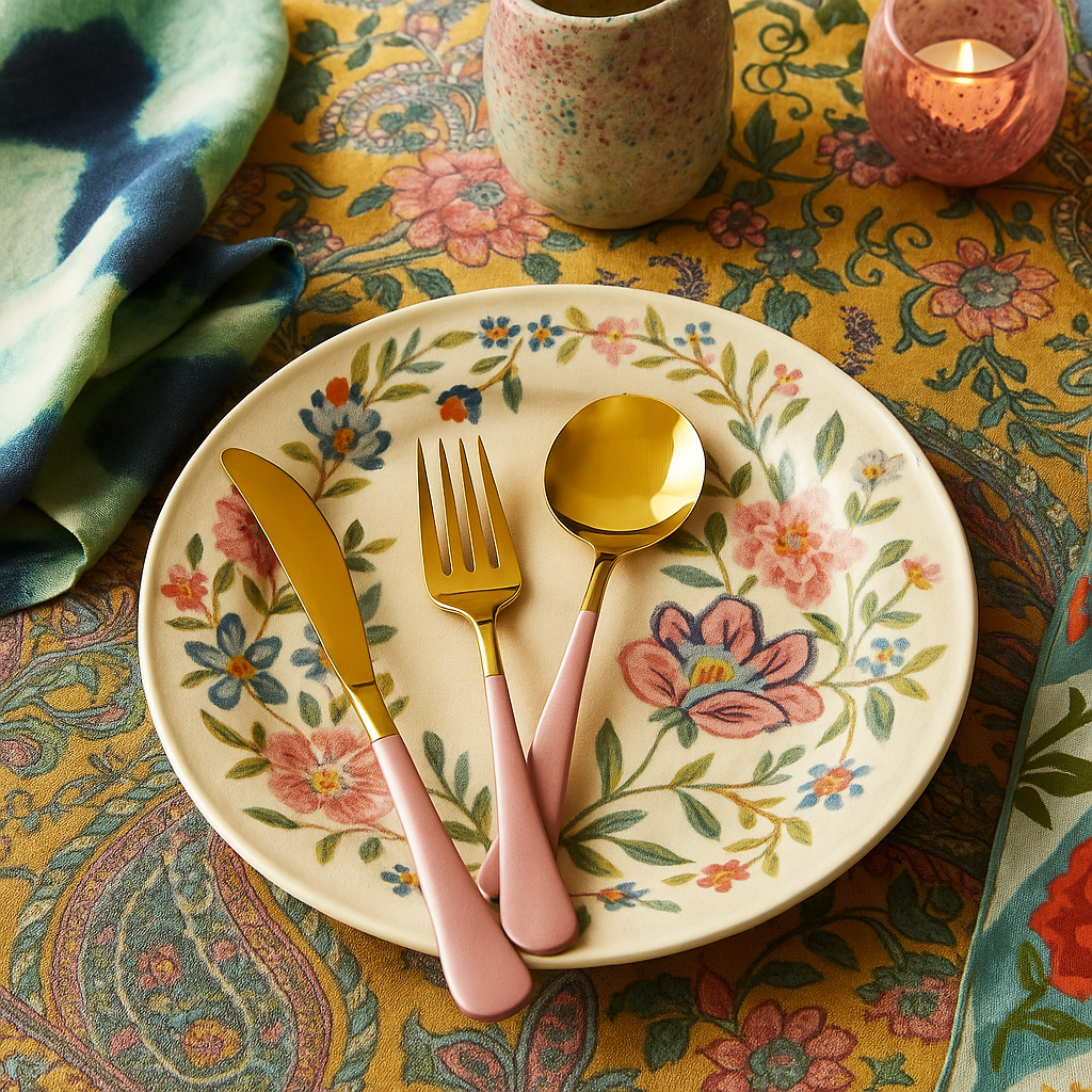 Glam Tree-Piece Dessert Flatware Set