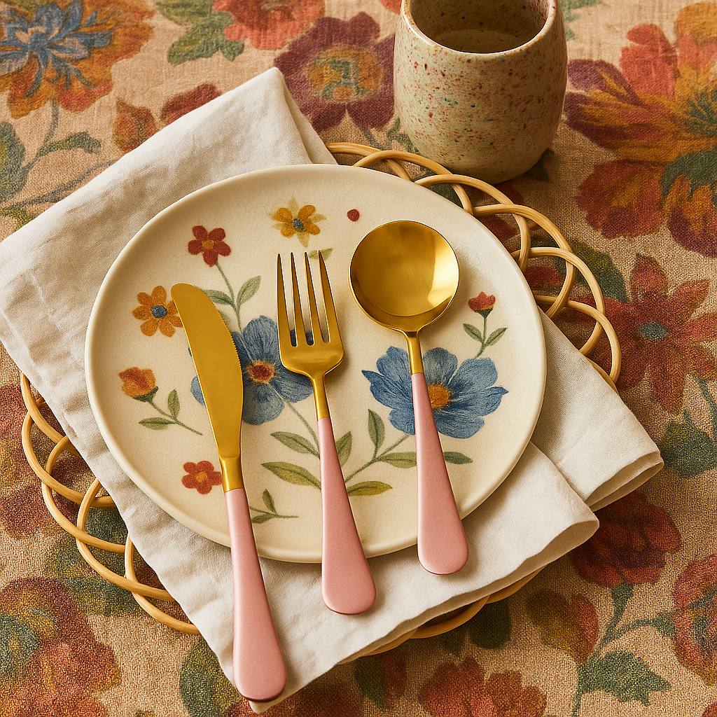 Glam Tree-Piece Dessert Flatware Set