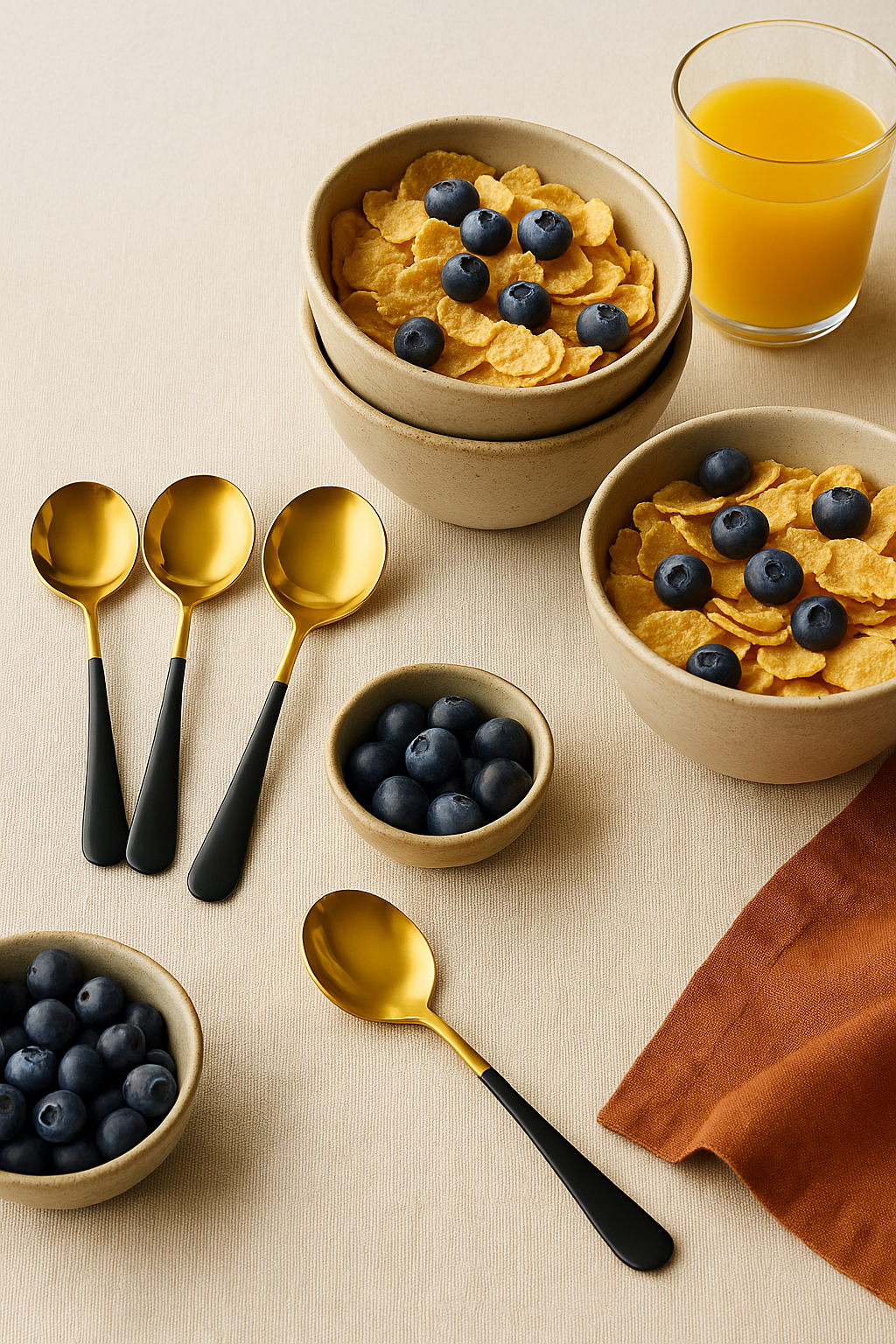 Glam Four-Piece Dessert Spoon Set