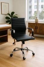 Load image into Gallery viewer, Mid-Century Modern Office Chair – Ergonomic &amp; Stylish
