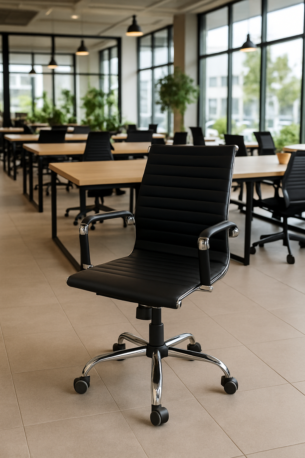 Mid-Century Modern Office Chair – Ergonomic & Stylish