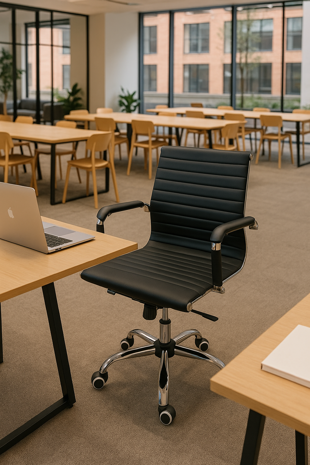 Mid-Century Modern Office Chair – Ergonomic & Stylish