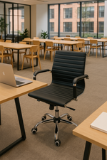 Load image into Gallery viewer, Mid-Century Modern Office Chair – Ergonomic &amp; Stylish
