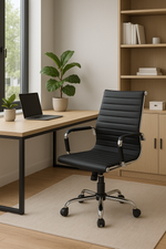 Load image into Gallery viewer, Mid-Century Modern Office Chair – Ergonomic &amp; Stylish
