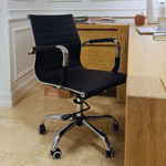 Load image into Gallery viewer, Black Modern Office Chair at a Contemporary Home Desk

