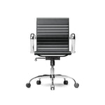 Load image into Gallery viewer, Mid-Century Modern Office Chair – Black Upholstered Desk Chair
