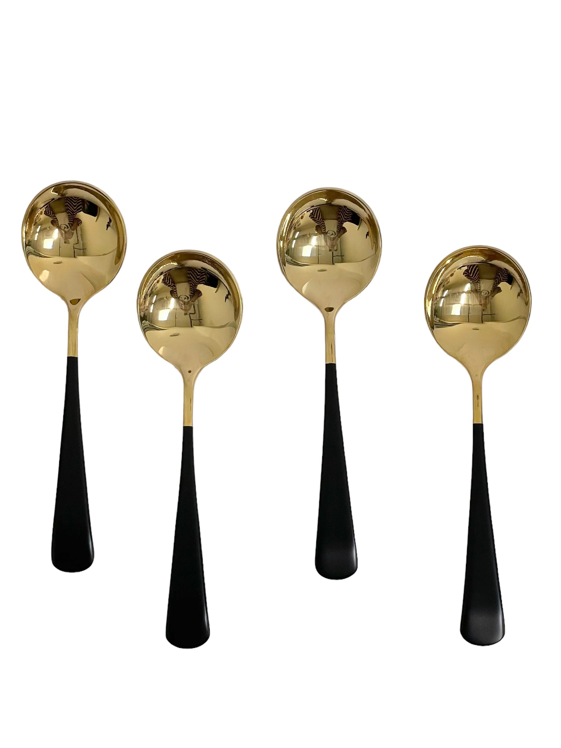 Glam Four-Piece Dessert Spoon Set