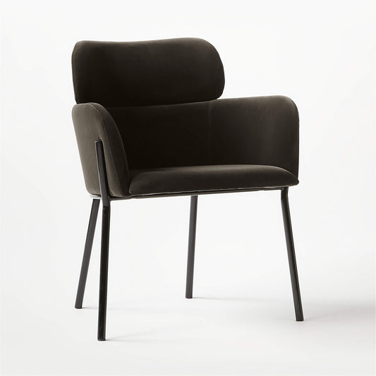 Modern velvet dining chairs set upholstered dining room chairs with sleek metal legs