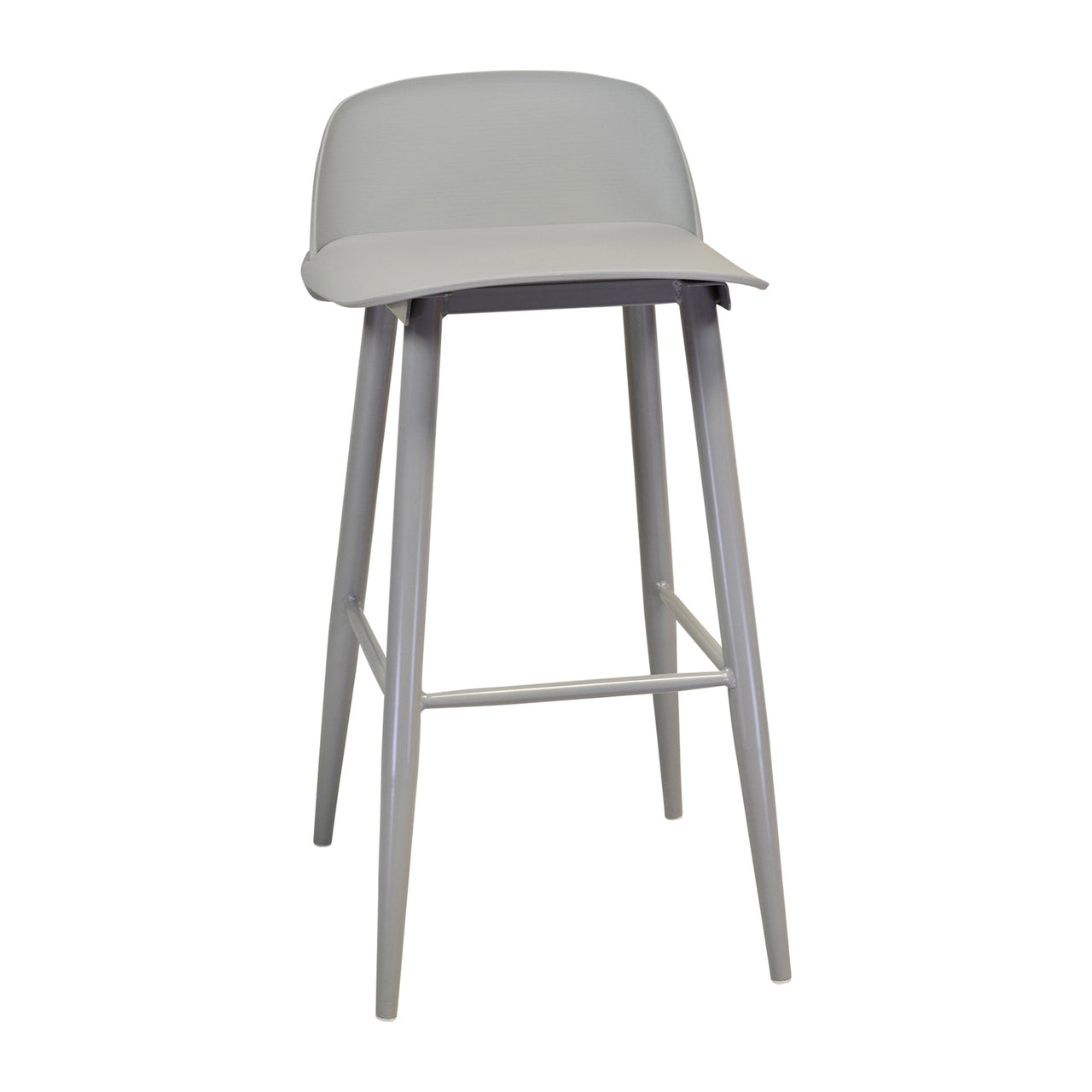 Modern Sigrid Counter Stool with Upholstered Seat and Backrest