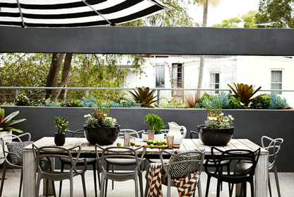 Modern Patio Dining Chairs Set in Stylish Outdoor Dining Space