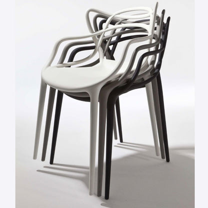 Stacked Modern Outdoor Dining Chairs for Patio and Garden